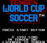 Tengen World Cup Soccer Title Screen